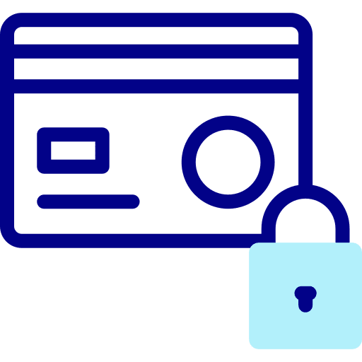 Credit card payment method padlock card icon Credit card payment method padlock card icon