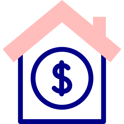 House money bag dollar savings icon House money bag dollar savings icon