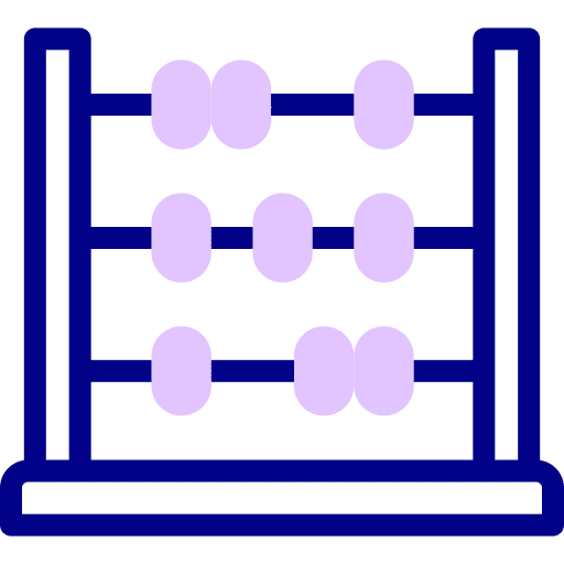 Abacus children calculating maths icon Abacus children calculating maths icon