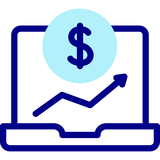 Laptop laptop investment report icon Laptop laptop investment report icon