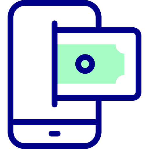 Smartphone ecommerce digital money mobile payment icon Smartphone ecommerce digital money mobile payment icon