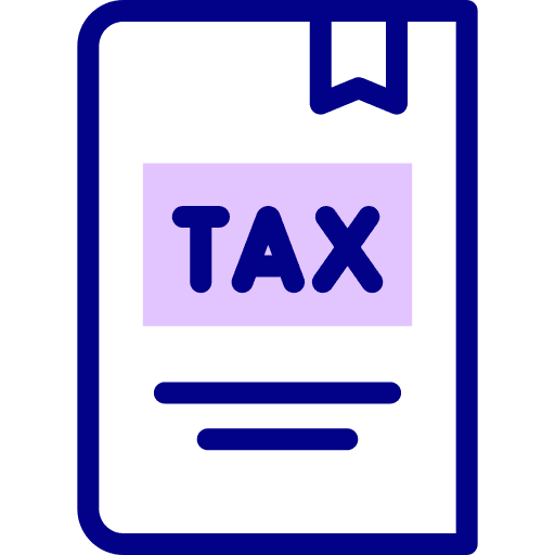 Book tax business and finance accounting icon Book tax business and finance accounting icon