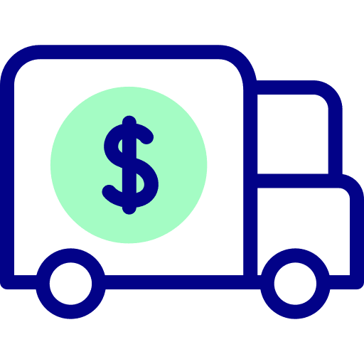Delivery truck vehicle dollar delivery truck icon Delivery truck vehicle dollar delivery truck icon