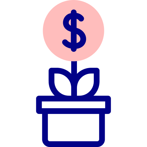 Growth invest currency investment icon Growth invest currency investment icon