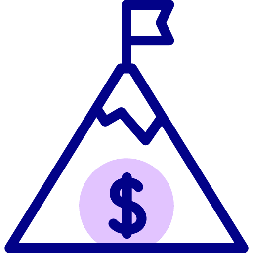 Mountain achievement success landscape icon Mountain achievement success landscape icon