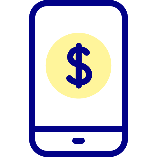 Smartphone business and finance dollar electronics icon Smartphone business and finance dollar electronics icon