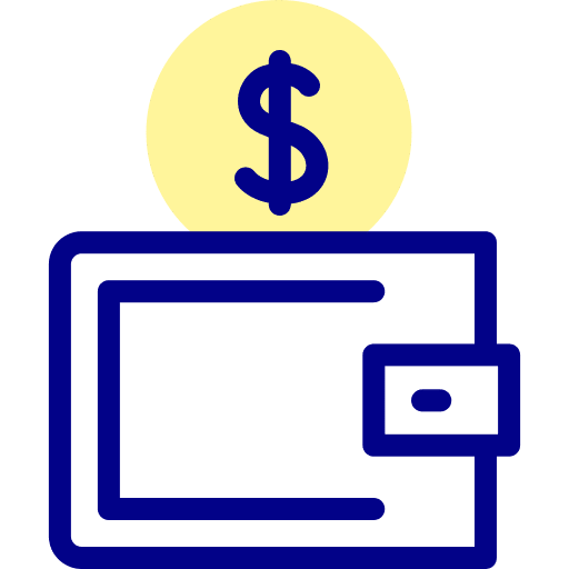 Wallet cash payment business and finance icon Wallet cash payment business and finance icon