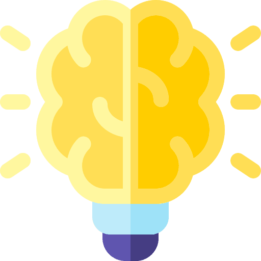Idea illumination brain idea icon