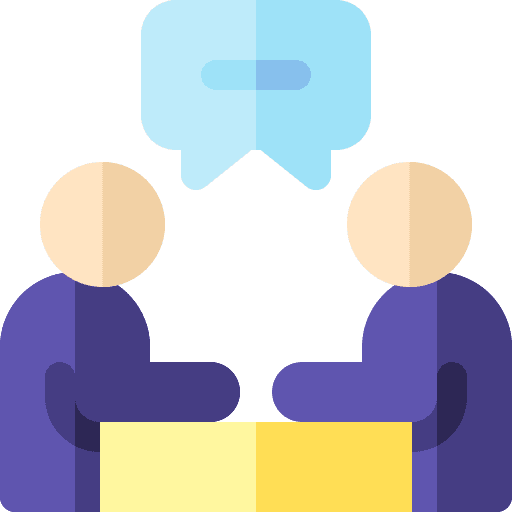 Interview humanpictos interview meeting icon