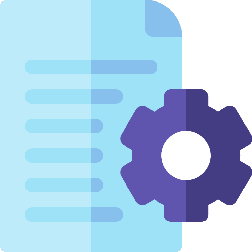 Job description search human resources gear icon