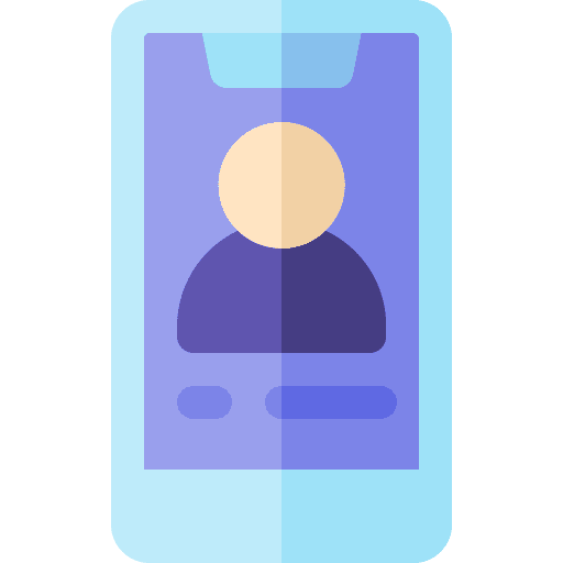 Smartphone user mobile phone profile icon Smartphone user mobile phone profile icon