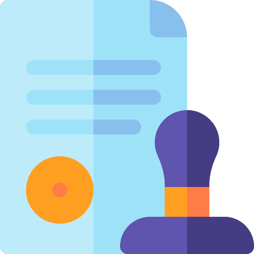 Stamp certificate certification enroll icon Stamp certificate certification enroll icon