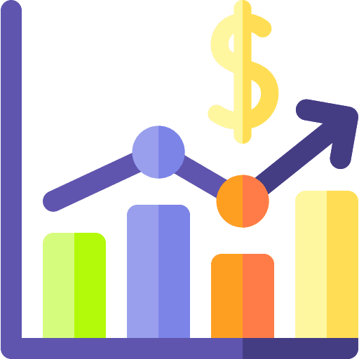 Bar chart profit business and finance statistics icon Bar chart profit business and finance statistics icon