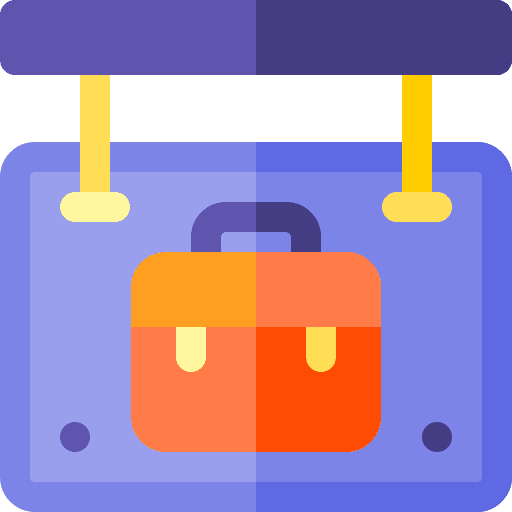 Hiring job search employing sign icon Hiring job search employing sign icon