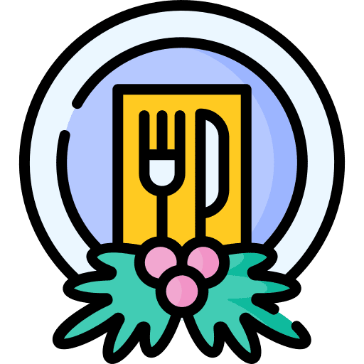 Dinner dish eat fork icon