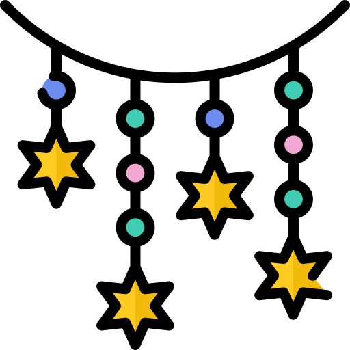 Garland celebration birthday and party garland icon