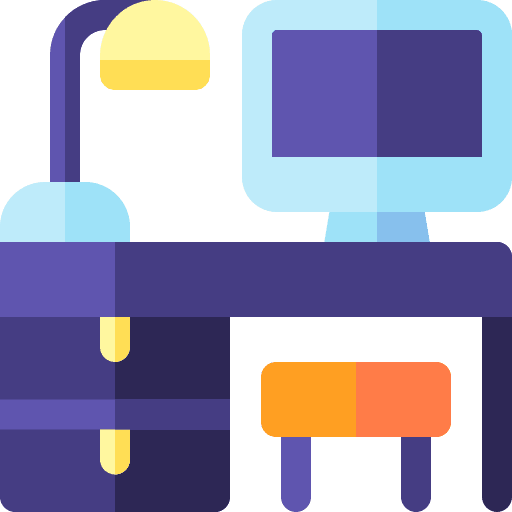 Workplace furniture and household furniture computer icon Workplace furniture and household furniture computer icon