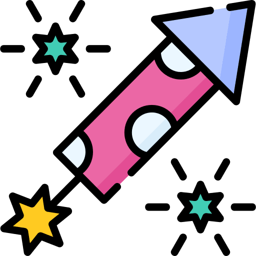 Fireworks firecracker celebration rocket icon Fireworks firecracker celebration rocket icon