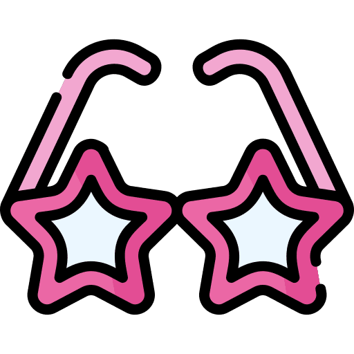 Glasses vision party accessory icon Glasses vision party accessory icon