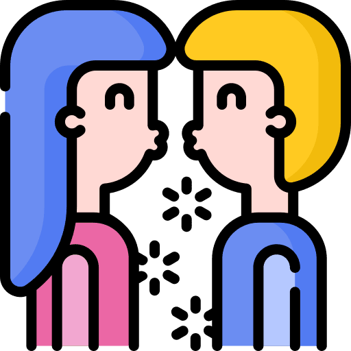 Kiss couple avatar girl icon Kiss couple avatar girl icon