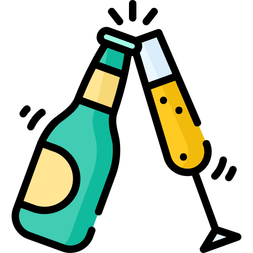 Cheers glass party bottle icon Cheers glass party bottle icon