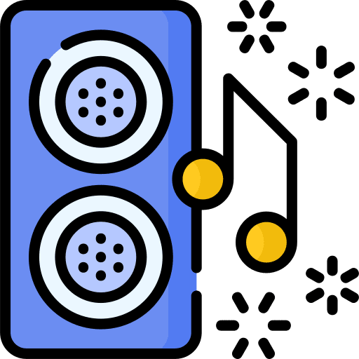 Music speaker electronics music icon Music speaker electronics music icon