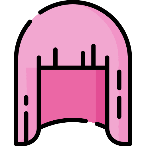 Wig accessory birthday and party hair icon Wig accessory birthday and party hair icon