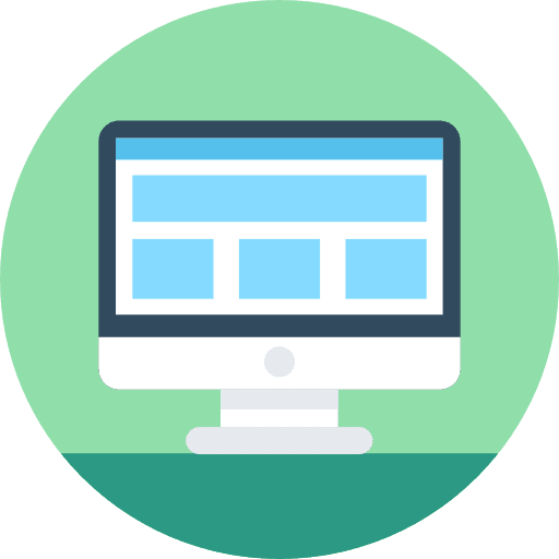 Computer screen television monitor icon