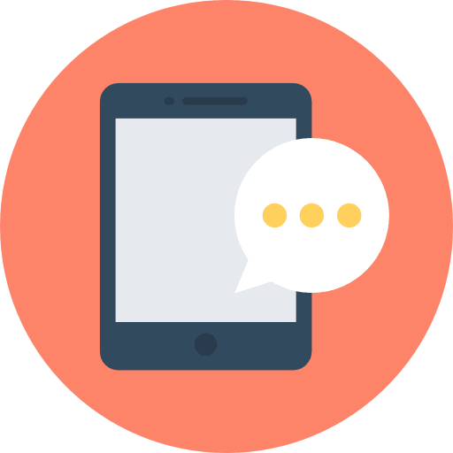 Tablet touch screen chat tablet icon