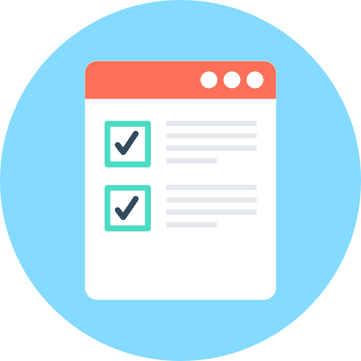 Checklist pencil marketing criteria icon