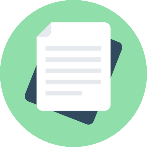 Document files and folders document archive icon