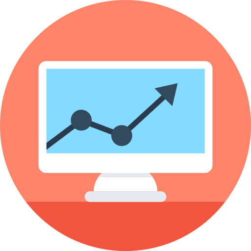 Monitor stats screen television icon