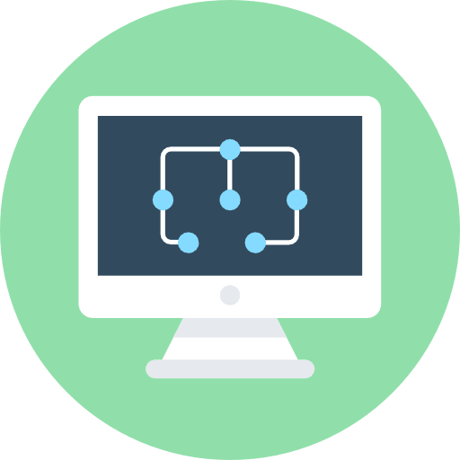 Monitor connection computer tv icon