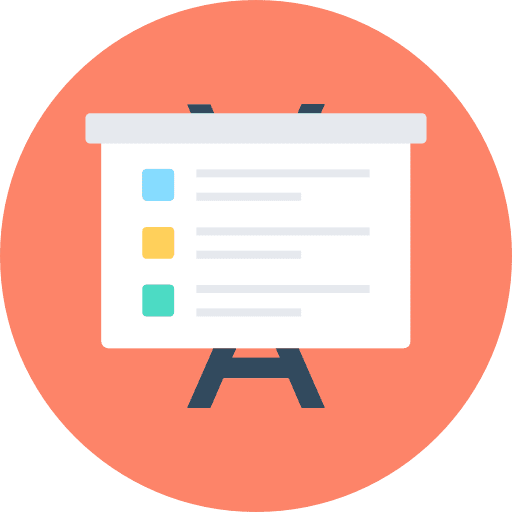 Presentation stats stand business and finance icon