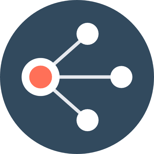 Share circles connector social media icon