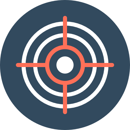 Target marketing shooting sniper icon