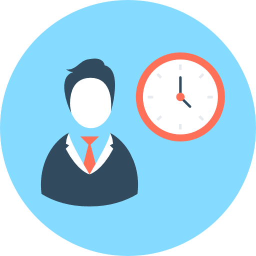 Businessman business and finance clock schedule icon