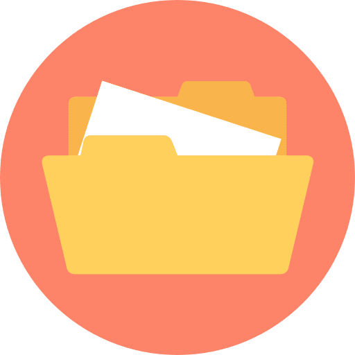 Folder file storage interface data storage icon