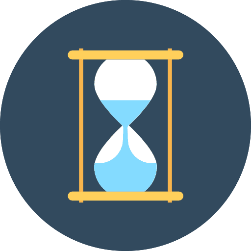 Sand clock time and date time waiting icon