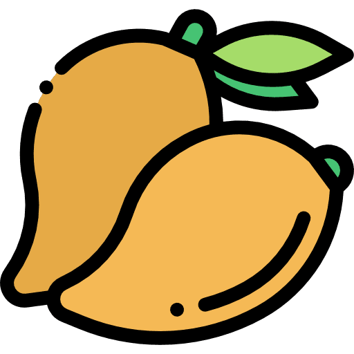 Mango vegetarian vegan food and restaurant icon Mango vegetarian vegan food and restaurant icon