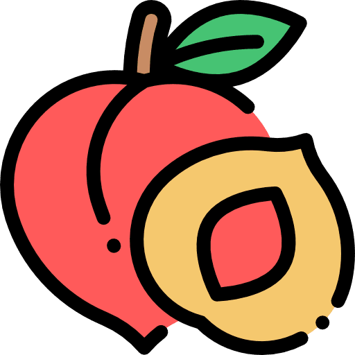 Peach healthy food food organic icon