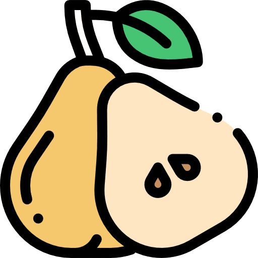 Pear healthy food vegetarian food and restaurant icon