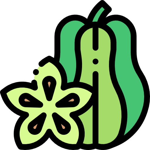 Carambola diet food and restaurant vegan icon Carambola diet food and restaurant vegan icon