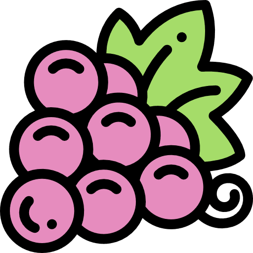 Grapes fruits berries bouquet icon Grapes fruits berries bouquet icon