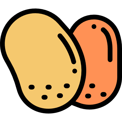 Potatoes organic vegetarian food icon Potatoes organic vegetarian food icon