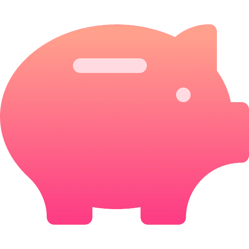 Piggy bank coin funds money icon