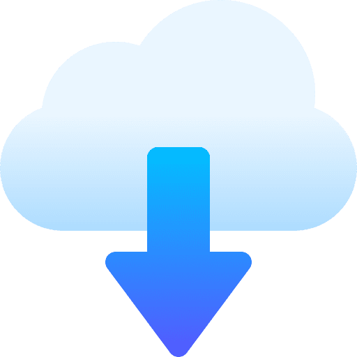 Download down arrow download cloud icon