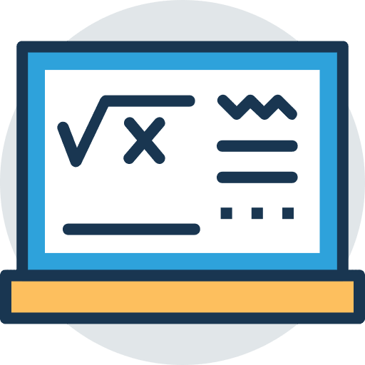 Mathematics square root variable education icon