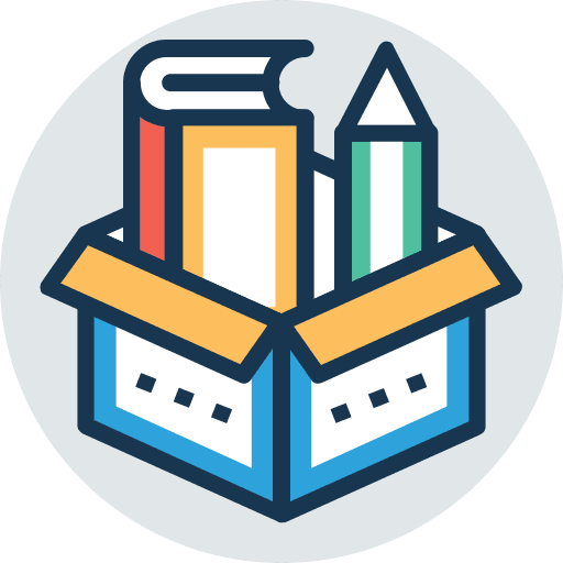 Students pack materials students pack material icon