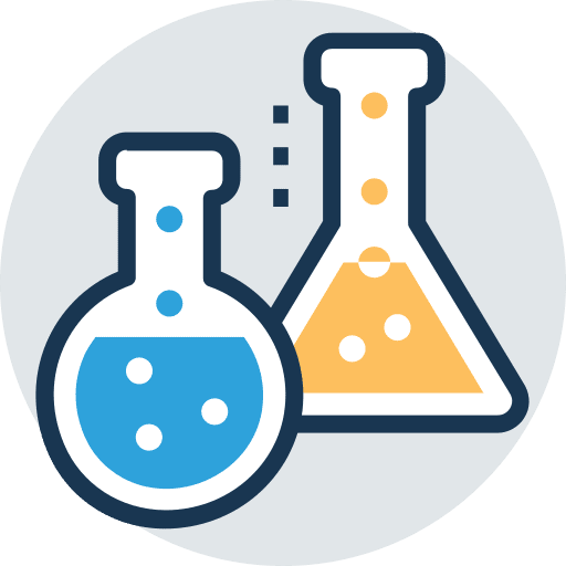 Flasks chemistry education chemical icon